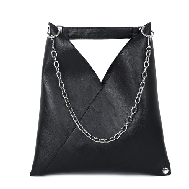 Bolso de mano de cuero tipo pochette