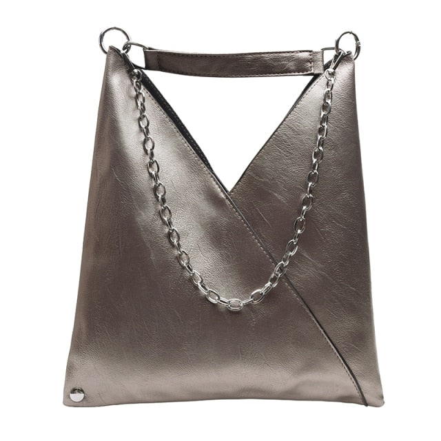 Bolso de mano de cuero tipo pochette
