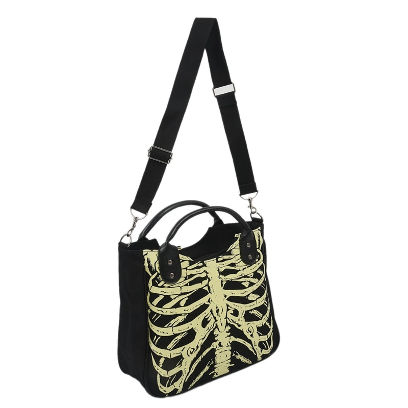 Bolso gótico de esqueleto