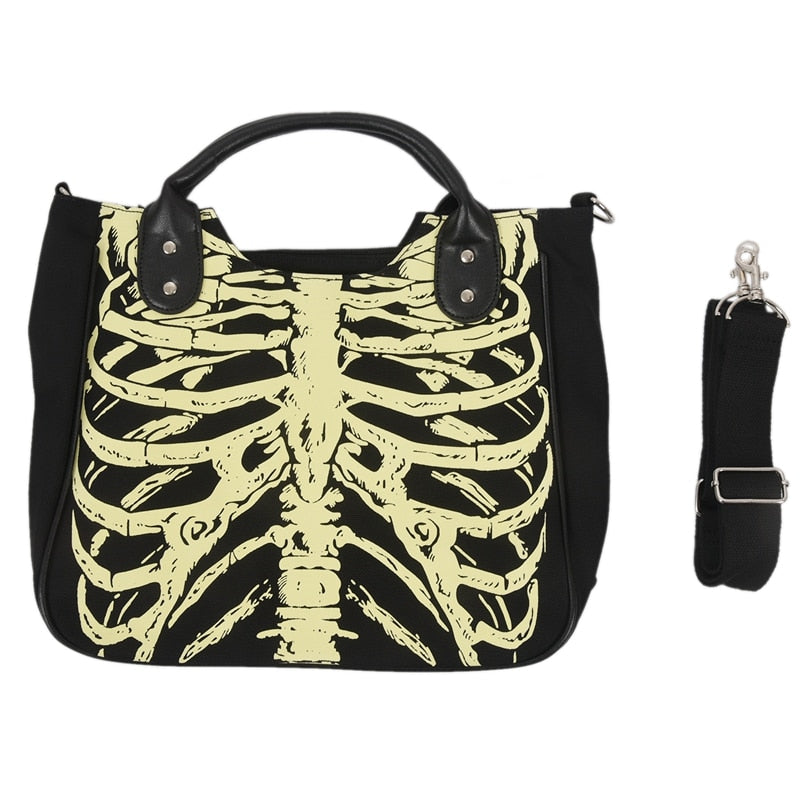 Bolso gótico de esqueleto