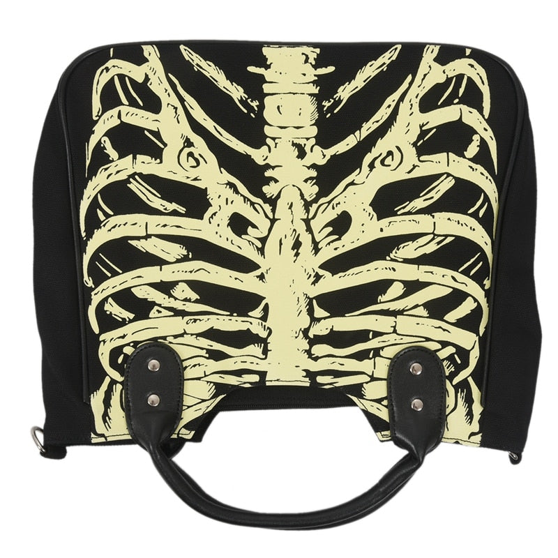 Bolso gótico de esqueleto