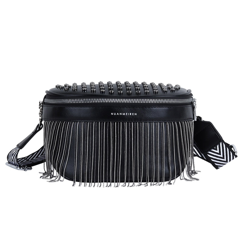 Bolso de cuero con borla Faith
