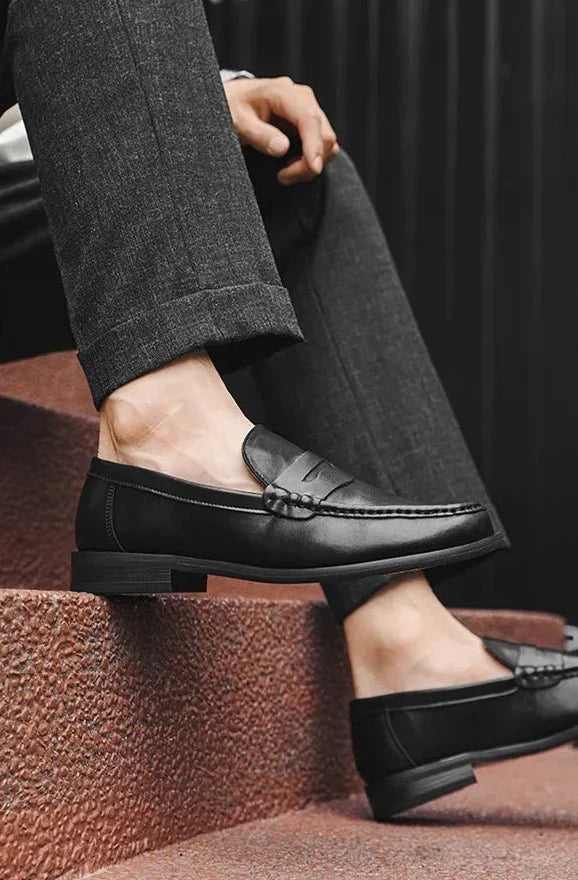 Mocasines casuales sin cordones de cuero PU
