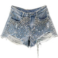 Shorts Vaqueros Anchos Rotos