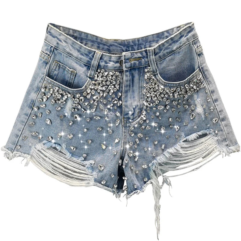 Shorts Vaqueros Anchos Rotos