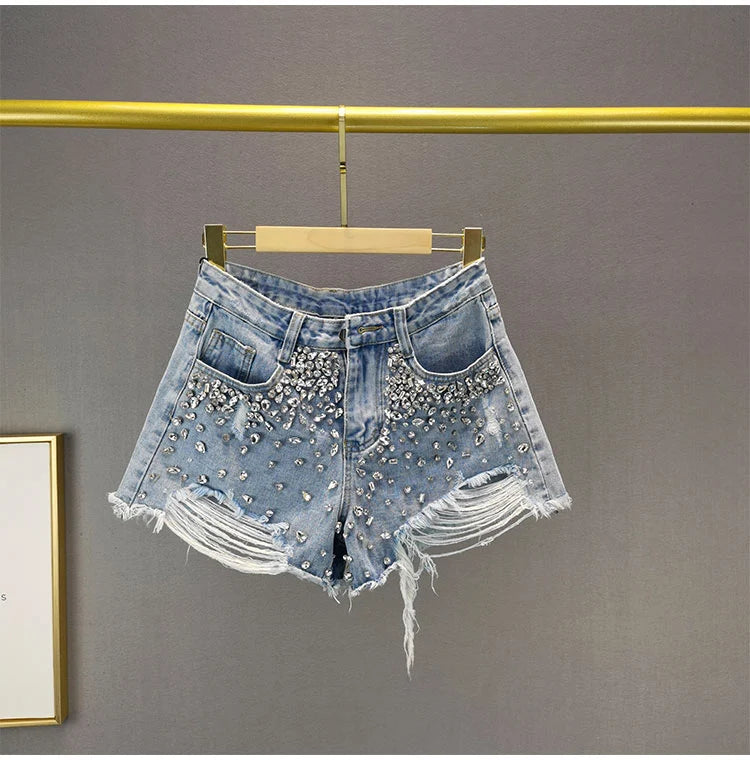 Shorts Vaqueros Anchos Rotos