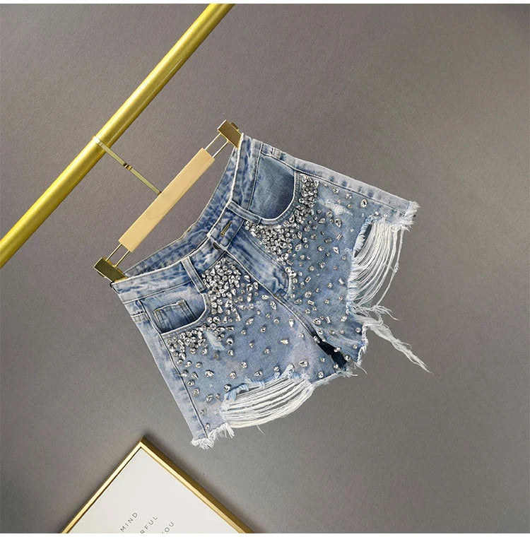 Shorts Vaqueros Anchos Rotos