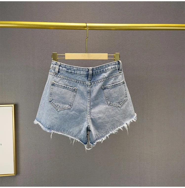 Shorts Vaqueros Anchos Rotos