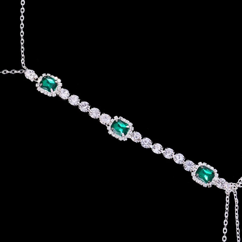 Cadena de Pecho Cristal Verde
